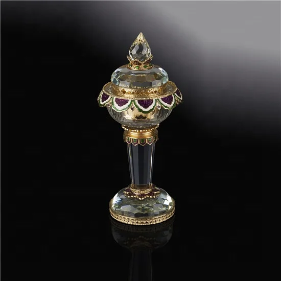 New design with purple color paint Saudi Arabic crystal incense burner