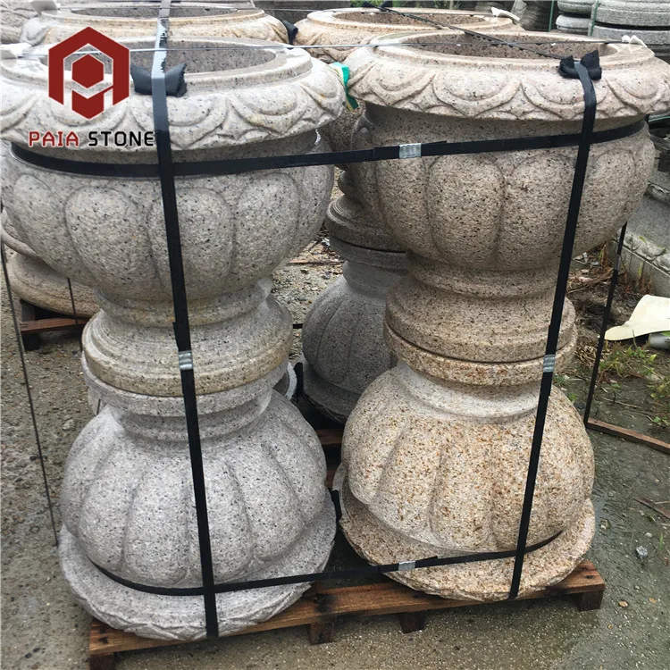Flower Pot Big Plant Pot Big Garden Stone Europe Garden Decoration Floor Sets of Pots Granites Quality Assurance and OEM