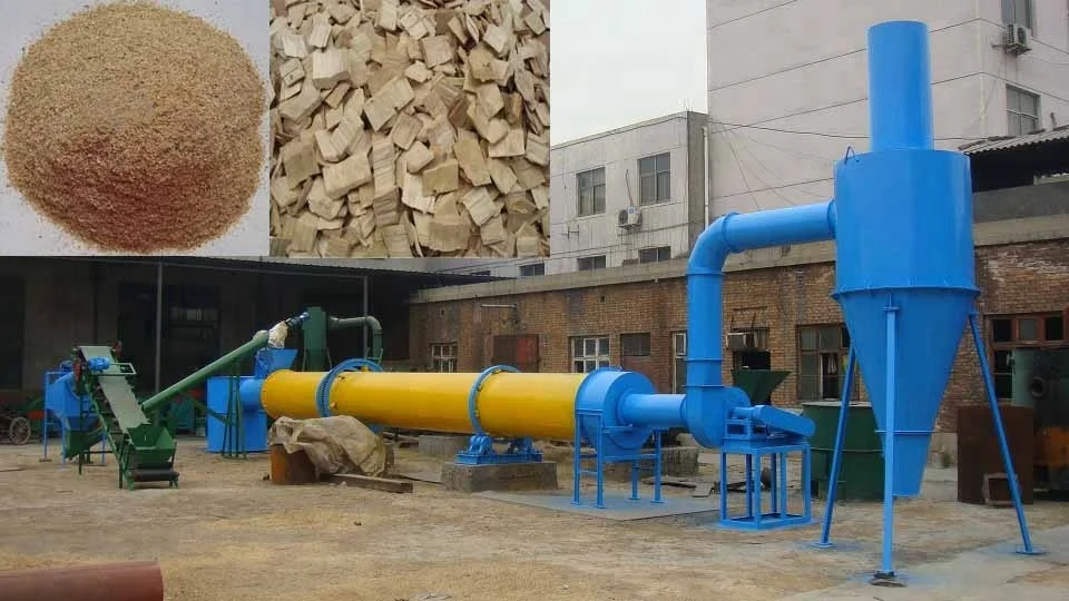 UD-T600 Industrial Rotary Dryer machine for Drying Saw Dust making charcoal