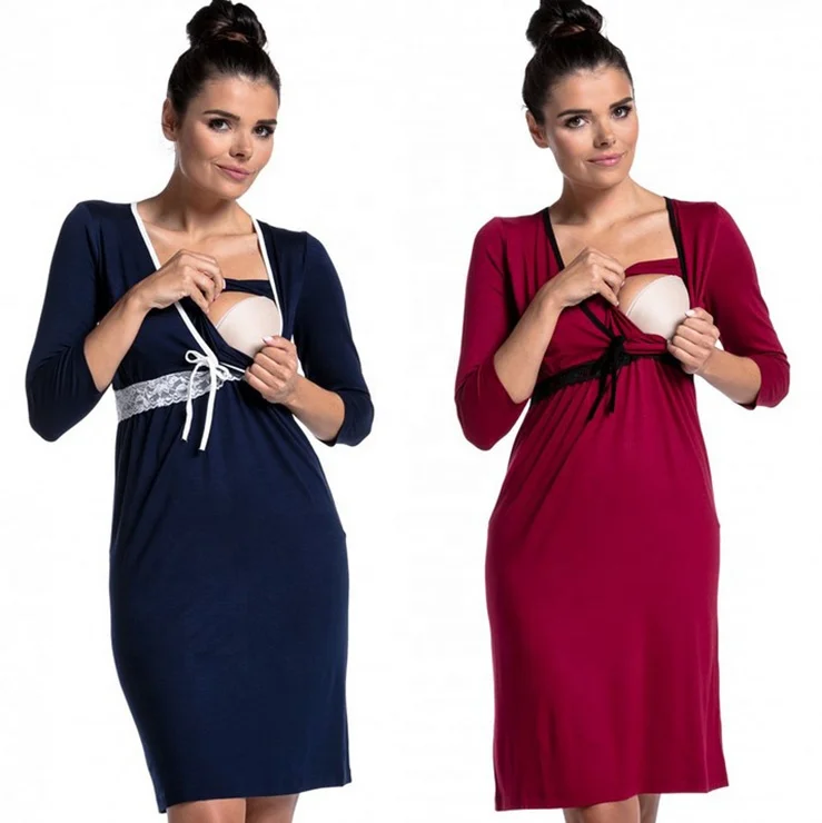 
Nursing Wear Maternity Nursing Breastfeeding Dress Breastfeeding Clothing Clothes Sleepwear For Pregnant Women Nursing Pajamas 
