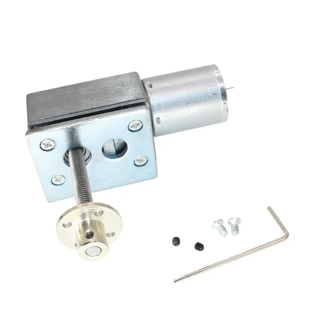 CHW4632-370 постоянный магнитный червь редуктор Мотор выключения самоблокирующийся резьбовой Вал Гайка с монтажным кронштейном