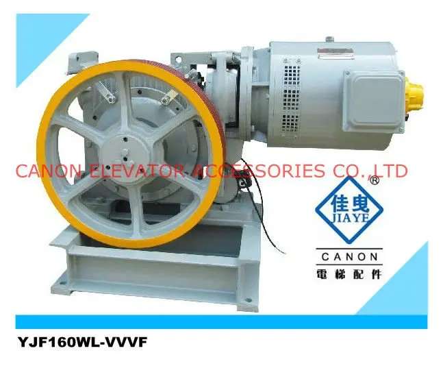 Motor elevator 630kg-1000kg 8person-10persons lift vvvf control with defelctor sheave