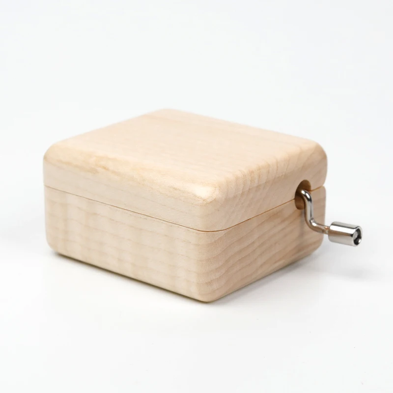 Carved Logo Wooden Music Box with Custom Song