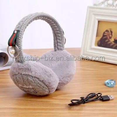 Winter wireless earphone fur earmuff