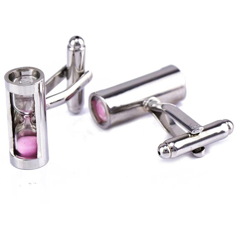 
bulk high quality custom stainless steel engraved blanks modern Hourglass cufflink 