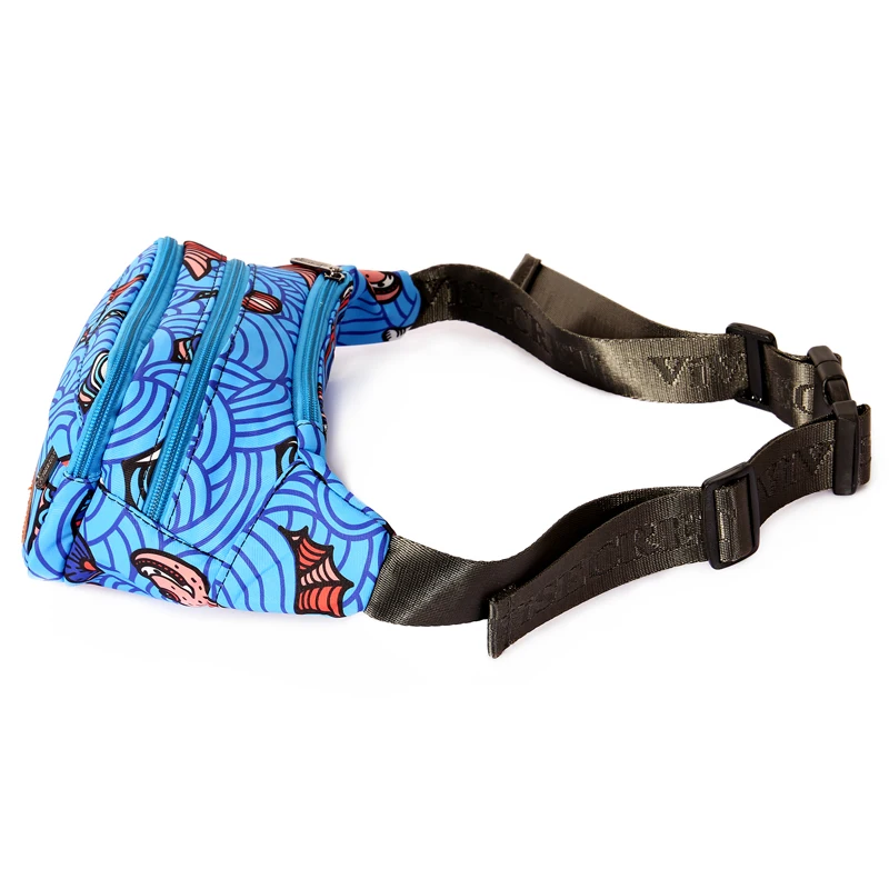 Custom logo different colors travel waist bag big waterproof sport side waist fanny pack for women