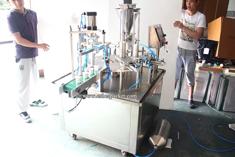 Автоматическая кофе капсула кубок наполнения и запайки