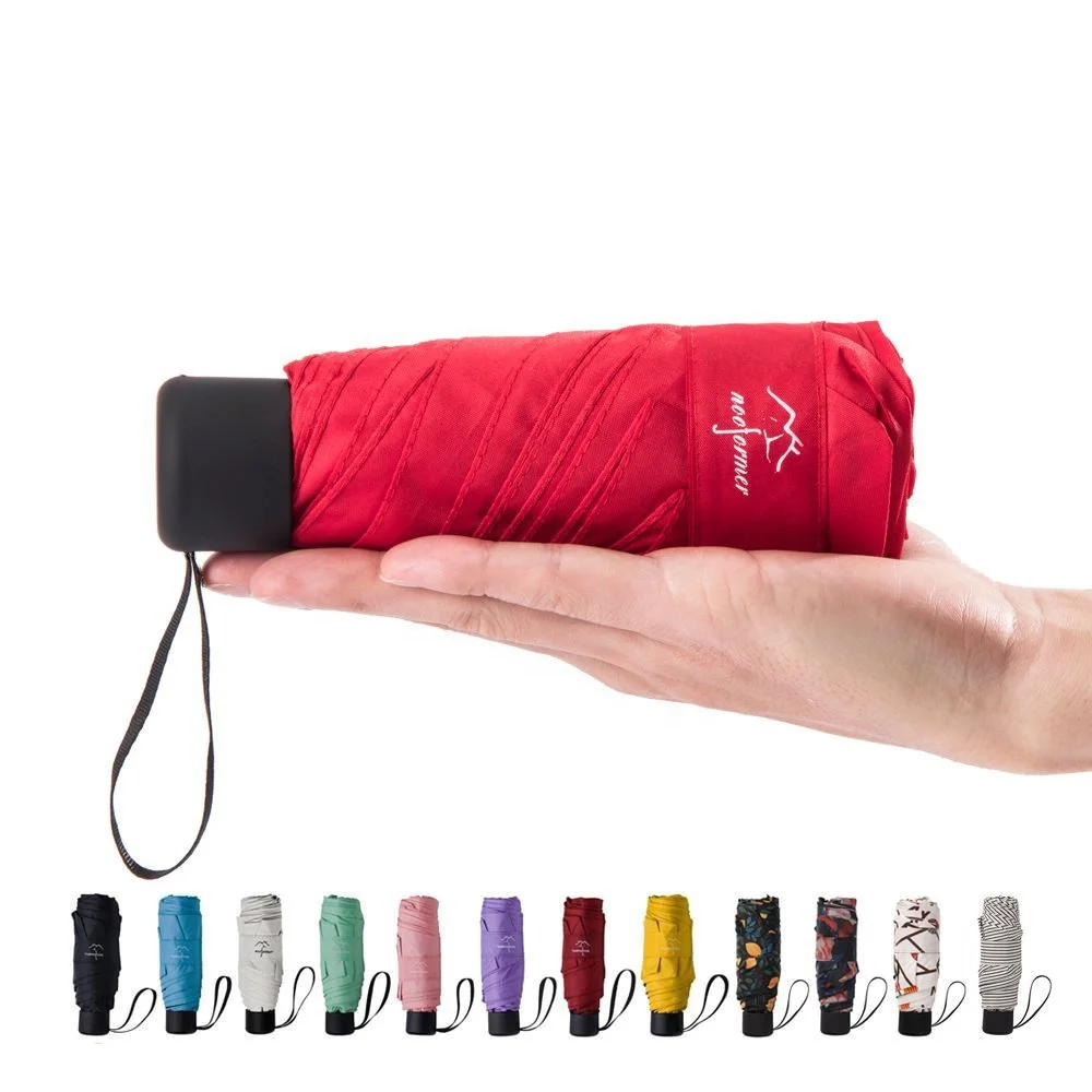 
China manufacturer mini lightweight travel 3 folding umbrella sombrillas 