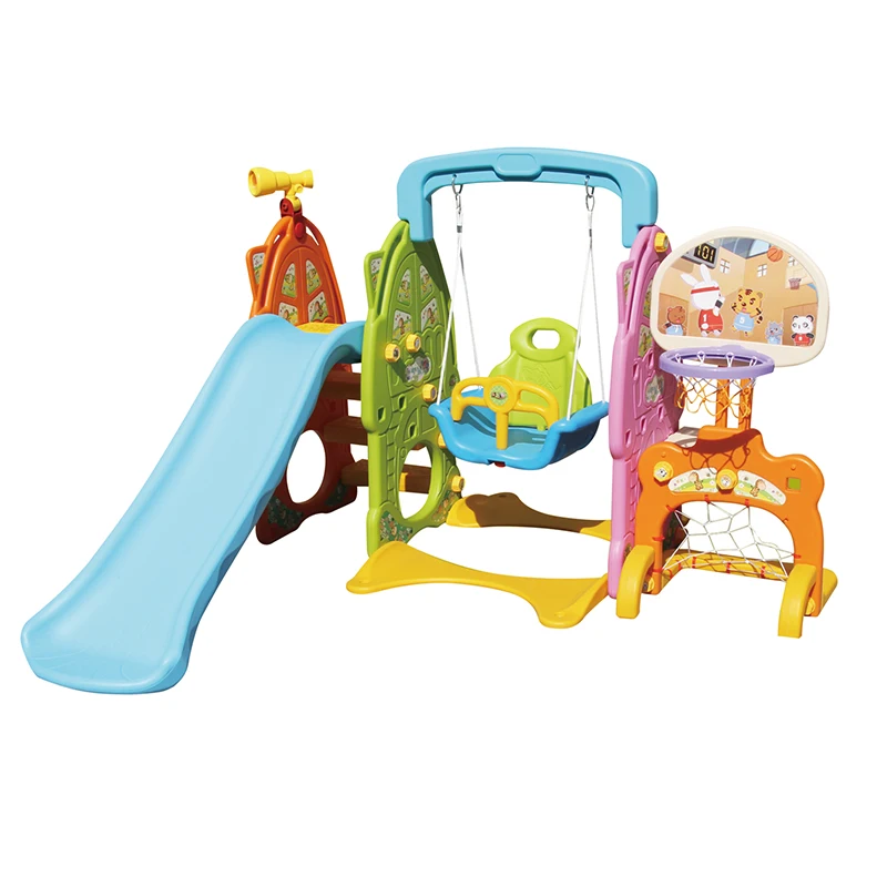 
Modern Various Color Indoor Plastic Slide Swing Set 