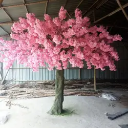 China Manufacturer High Simulation Glass Fiber Artificial Indoor Cherry Blossom Tree