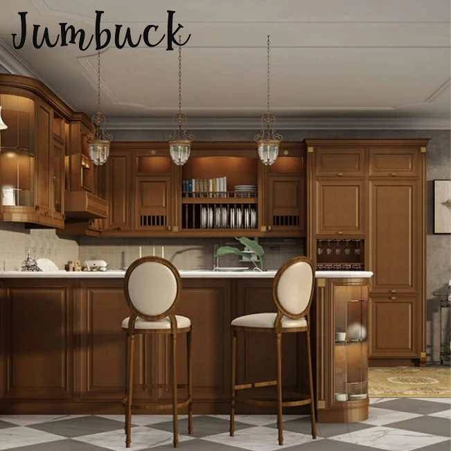  Кухонный шкаф из резного дуба