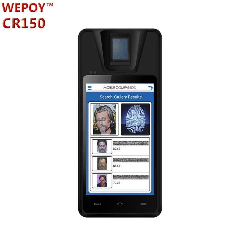 Android handheld biometric fingerprint machine device