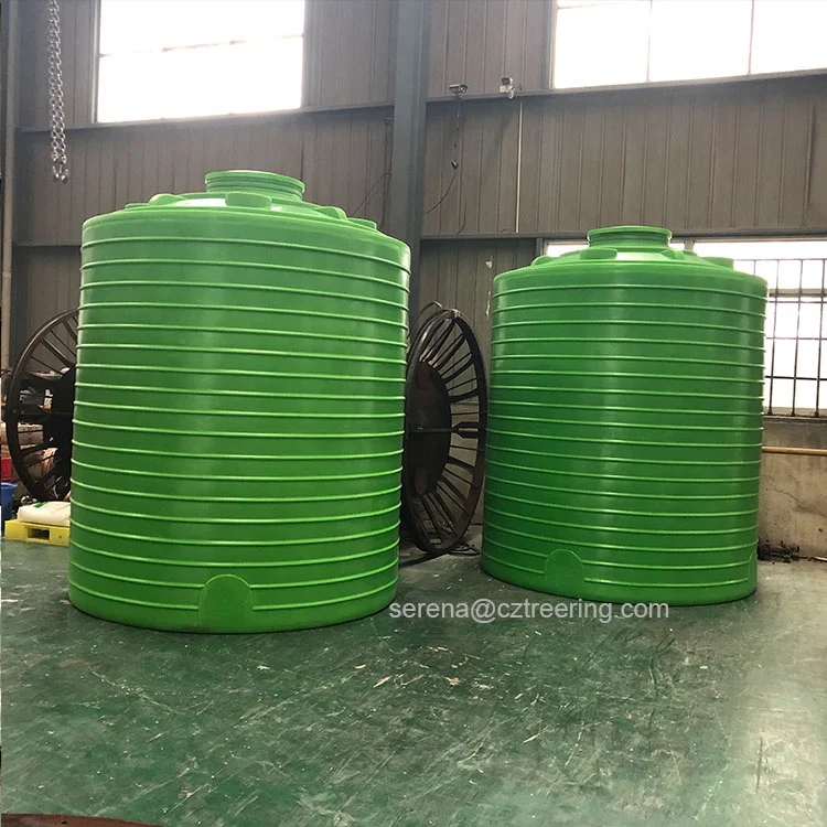 10000Liter Green Color Round Flat Bottom Poly Vertical Plastic Water Liquid Storage Tanks For water treatment
