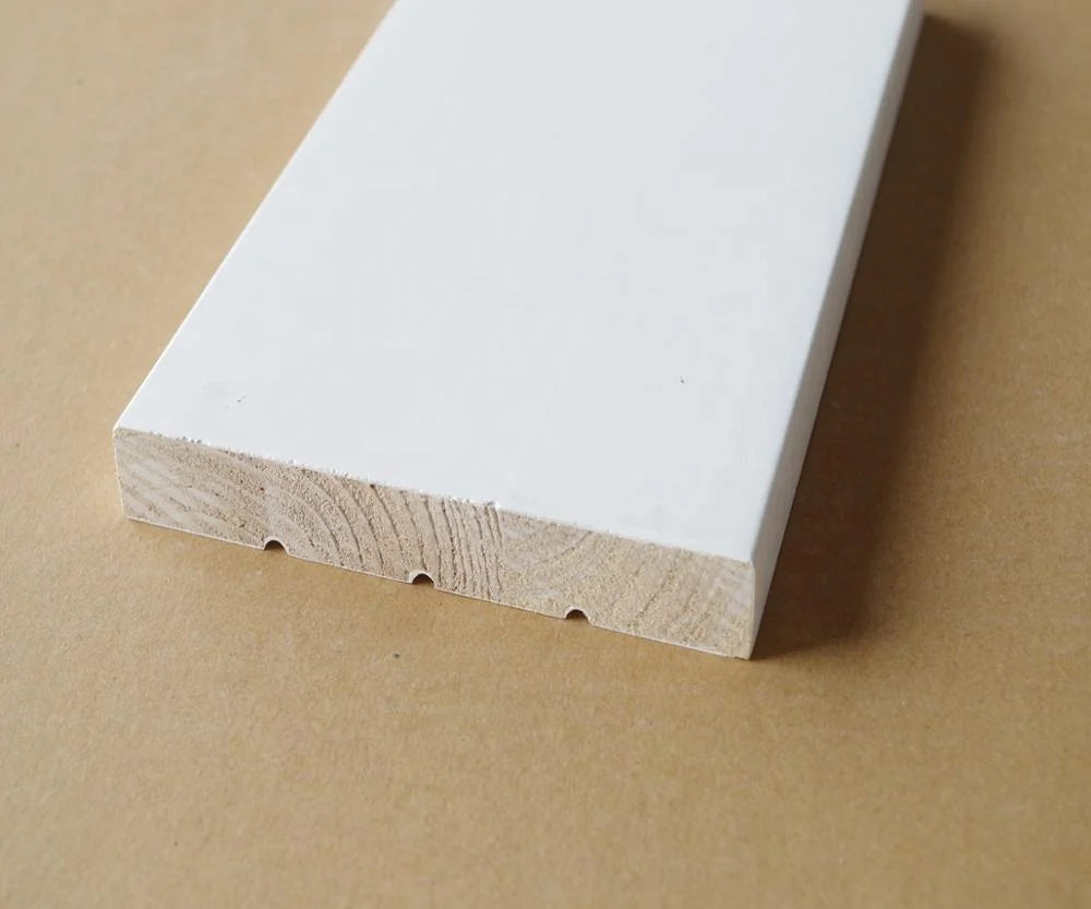 white primed pine flat door jamb