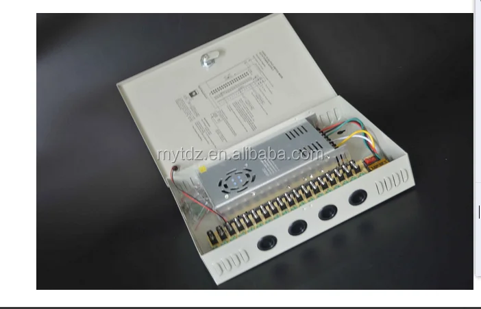 CCTV 18 Output 30 Amp 12V DC CCTV Distributed Power Supply Box for Security Camera