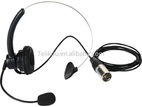 Telikou  super light single ear headset for broadcast equipment