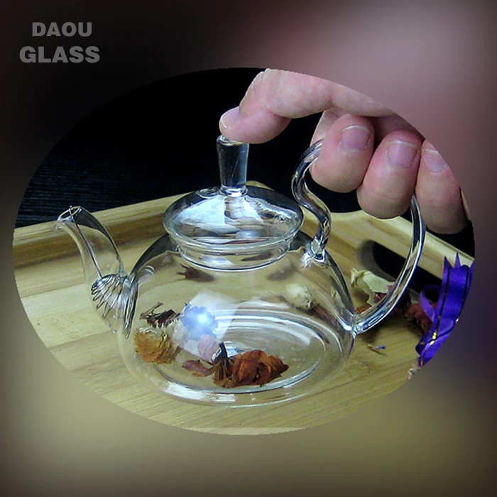 small Heat resistant Clear Glass Teapot ,China gongfu Tea Sets 250ml