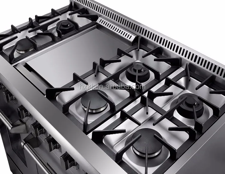 
Professional Oven 6 Burner Gas Cooking Range with Griddle 