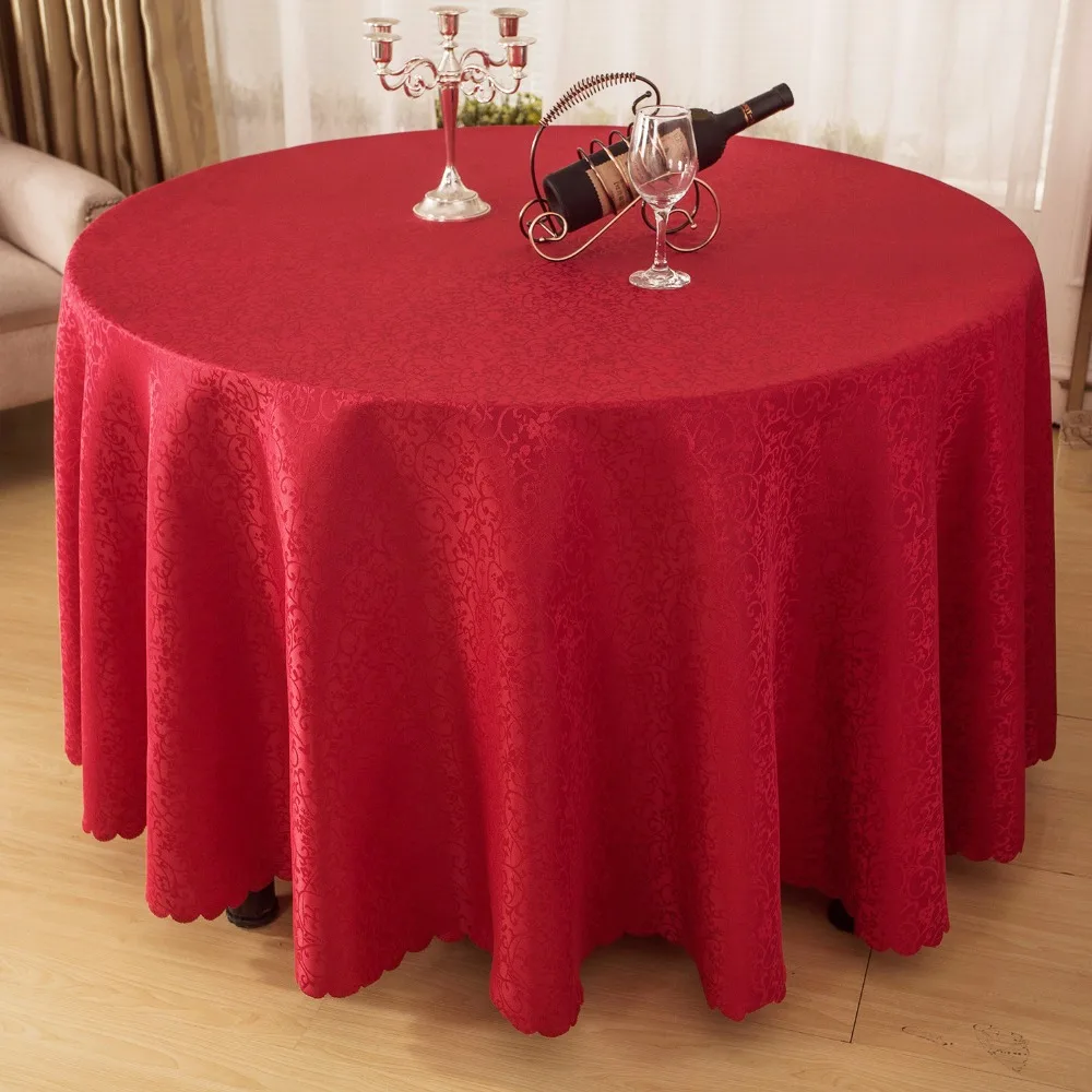 Wedding Table Cover 100% Polyester 120' Round Jacquard Table Cloth