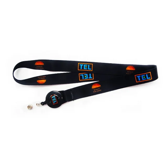 Custom Logo Satin Woven Breakaway Polyester Sublimation Keychain Phone Strap Lanyards