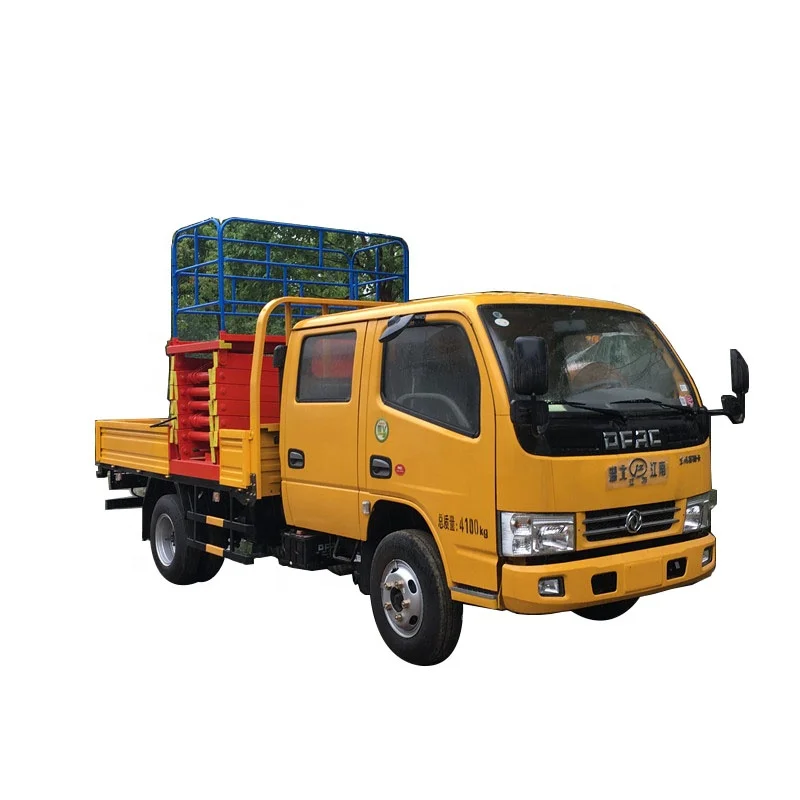 Hot selling DFAC 19m Scissor forklift platform truck with aerial work platform