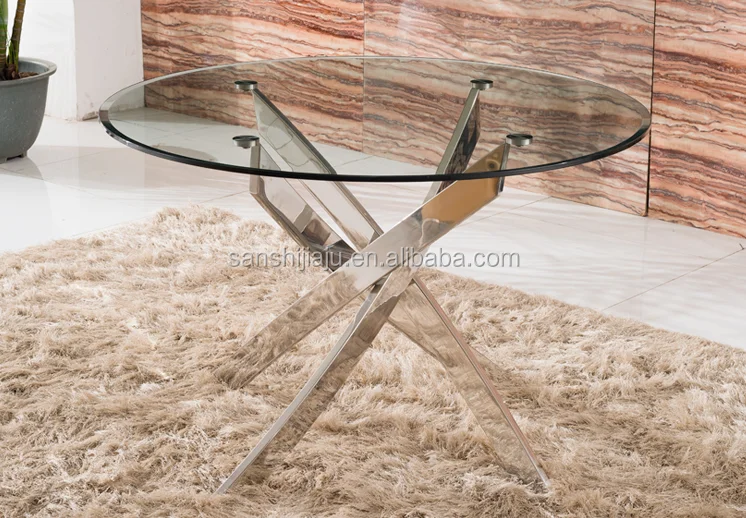 
Simple style small dining table set glass dining table for sale 