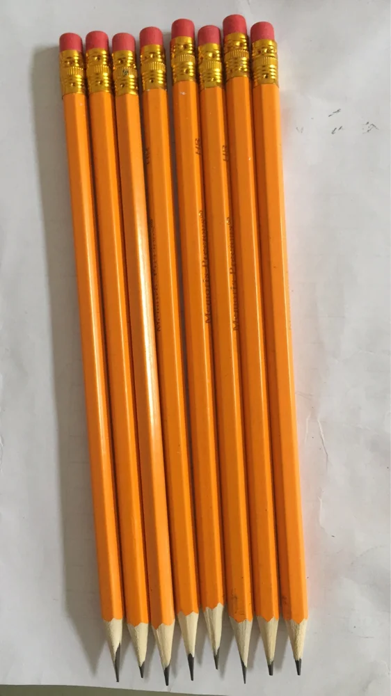 
High Quality cheap custom logo HB 2B pencil with eraser 