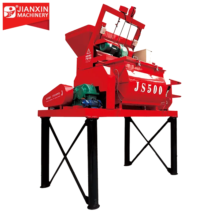 twin shaft concrete mixer machine with weigh scale