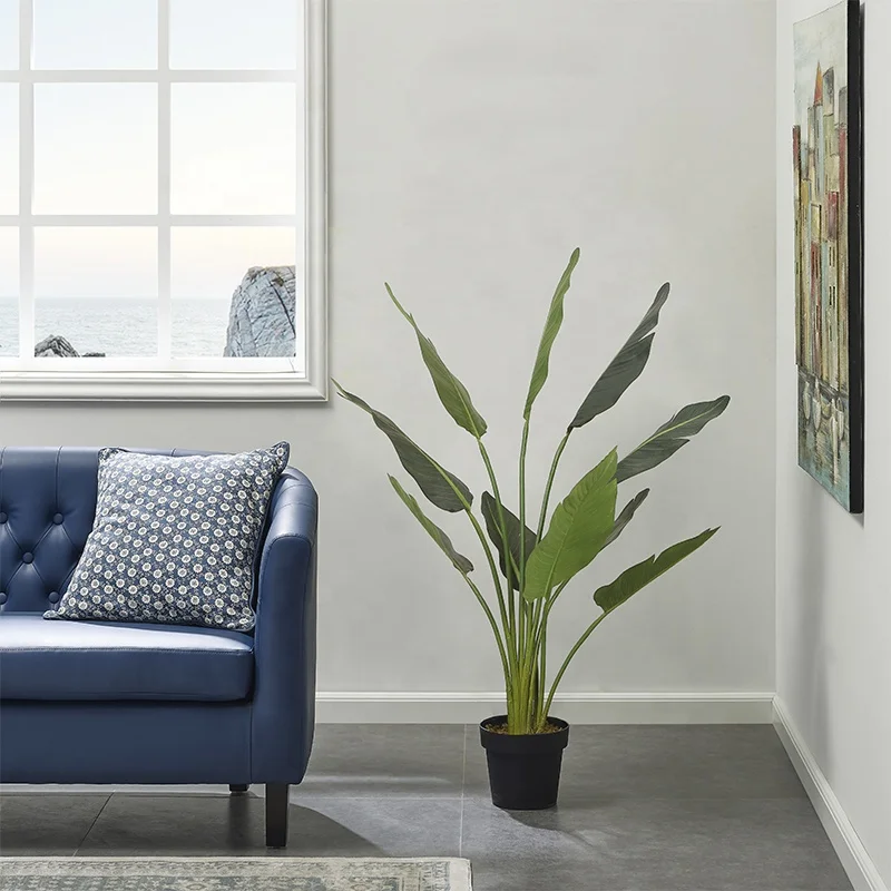 New Arrivals 110cm Artificial Bird ofParadise Strelitzia Artificial Trees for Indoor Decoration
