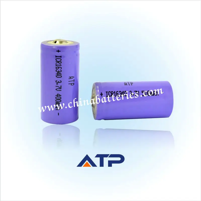Laser Pointer Rechargeable Battery / ATP ICR 16430 li ion Battery 400mAh 3.7V