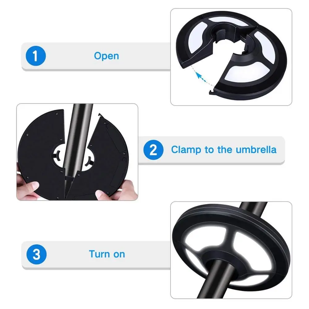 
2-Mode 36 LED Umbrella Beach Umbrella Camping Fishing Hiking Tent UFO Night Light 