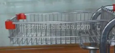 RH-SD02 size 1100*540*940mm 2-tire foldable trolley for warehouse logistic cart Double basket shopping trolley