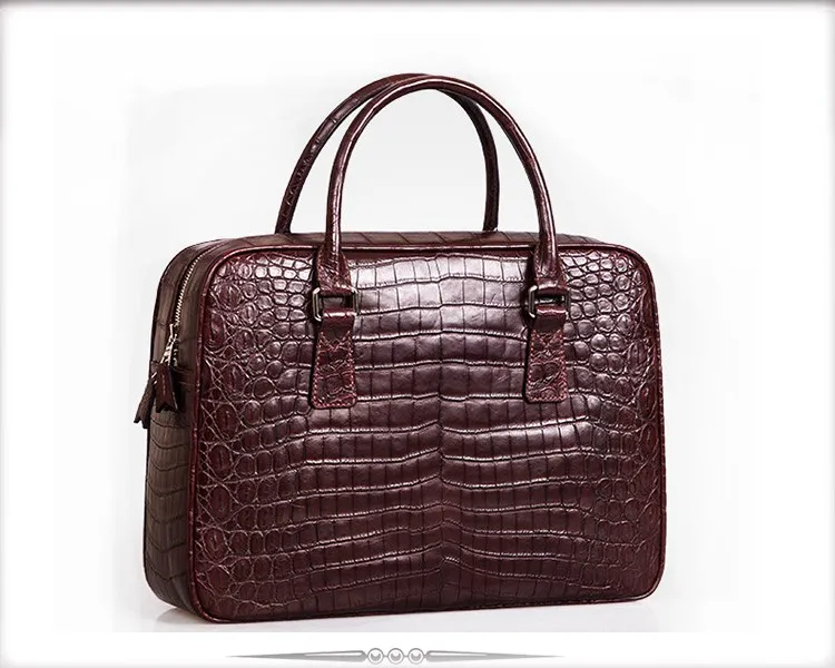 Luxury latest design top quality genuine crocodile leather men briefcase business bag