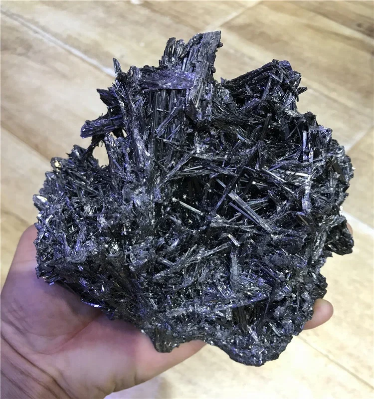 Wholesale Natural rough crystal stone  stibnite ore Mineral Specimen for  decoration