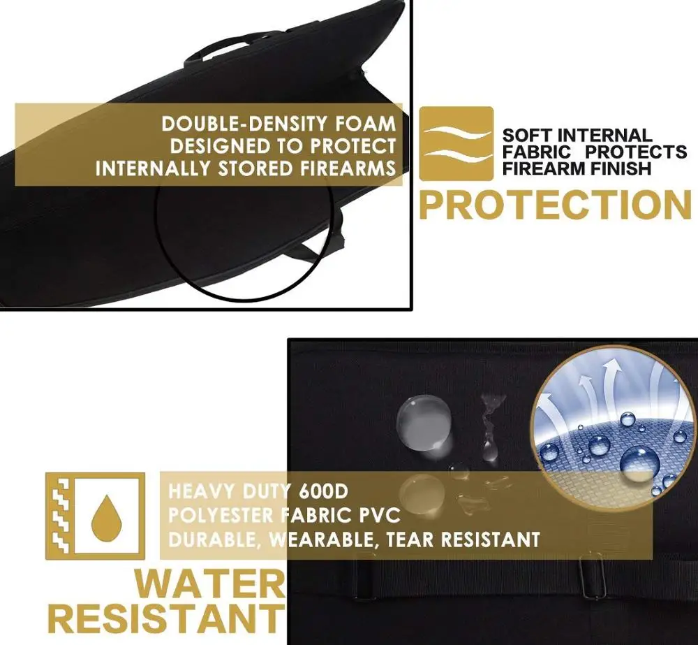 Durable Tactical Rifle Case Military AR15 Rifle Bag with 5 Magazine Pouches