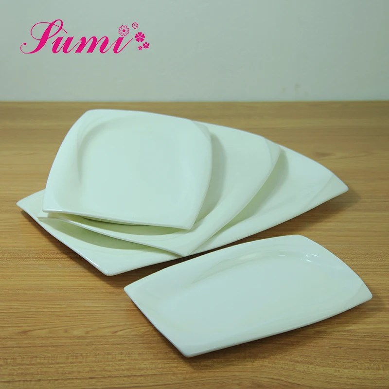 New products rectangular porcelain dinnerware ceramic dinner plates set