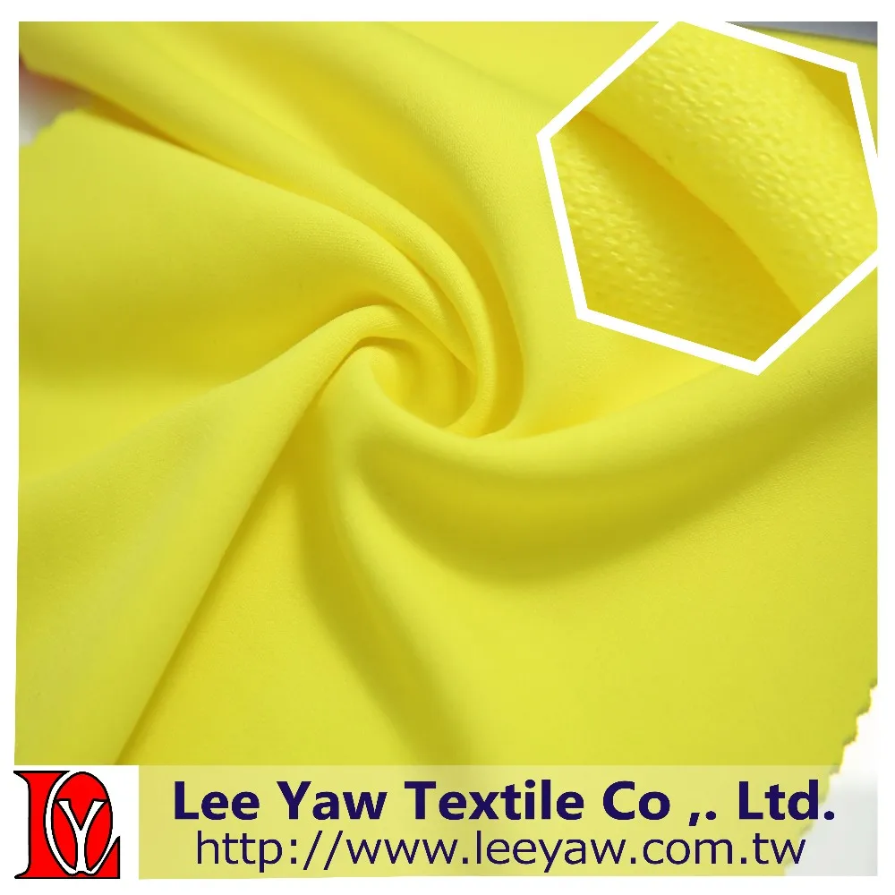 100% polyester interlock pique fabric with mechanical 4 way stretch wicking fabric