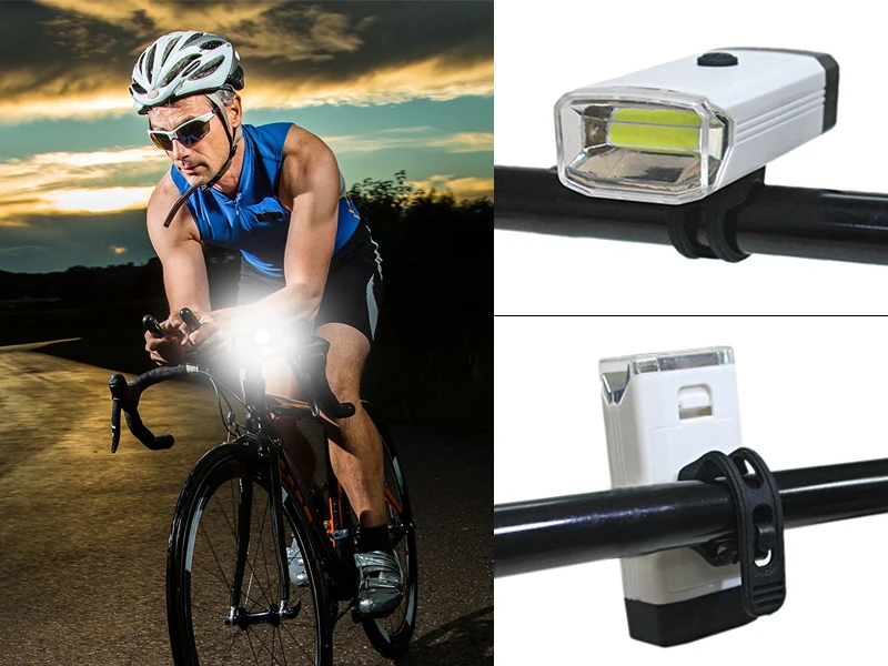 Battery Bike Light Set POWERFUL Lumens Bicycle Headlight, Men Women Cycling Safety Flashlight, LED Water Resistant Front Light