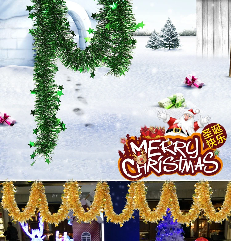 Metallic Twist Garland colorful room decor tinsel garland foil tinsel party accessories holiday accessory hanging decorative