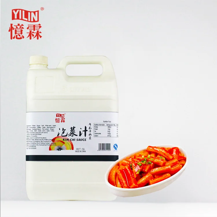 Chinese manufacturer 5L hot sale cheap healthy kimchi sauce for dish with private label