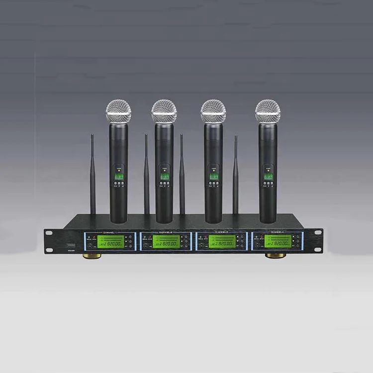 Popular single handhe uhf karaoke wireless microphone 4