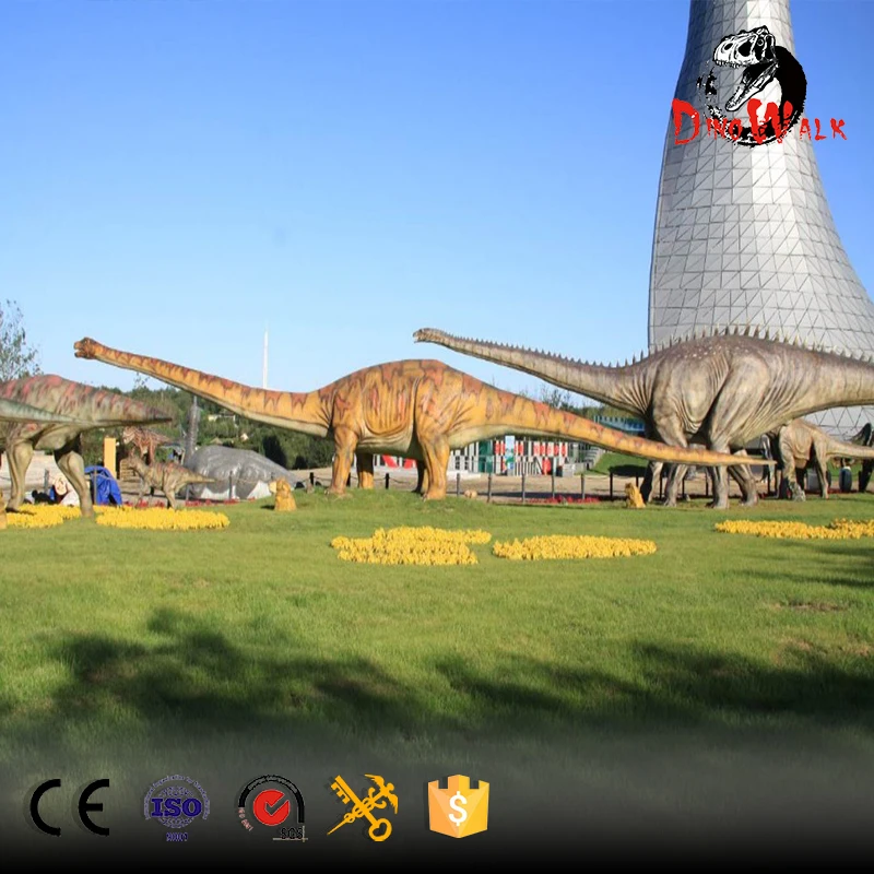 Export Theme Park Animatronic Simulation Long Neck Dinosaur Statue