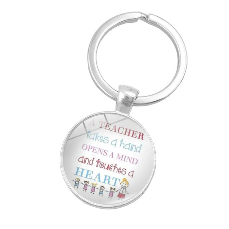 Wholesale Personality Cheap OEM Silver Stainless Steel Custom Printed Keychain With Logo