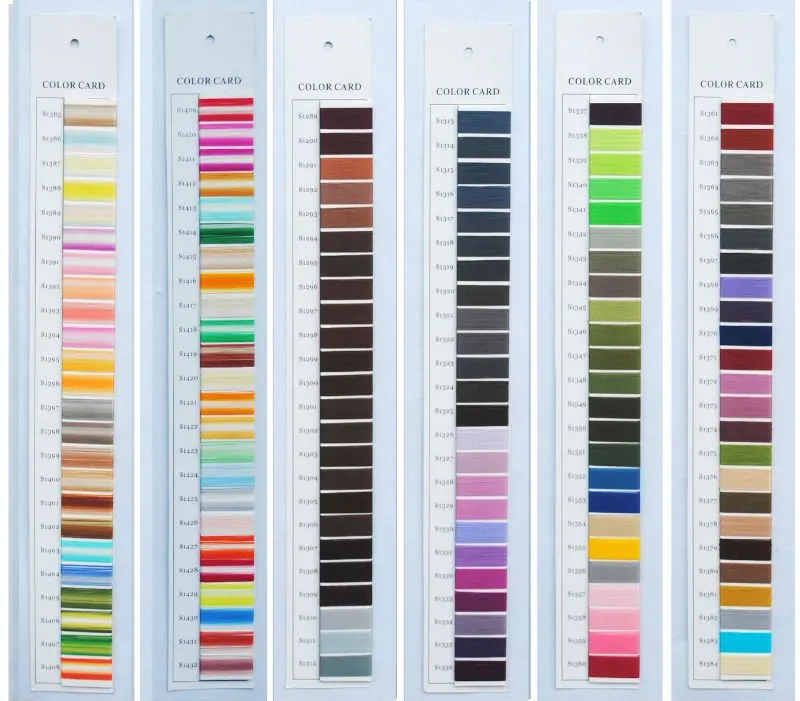 
embroidery thread color chip, color card, color chart, color Shade card 
