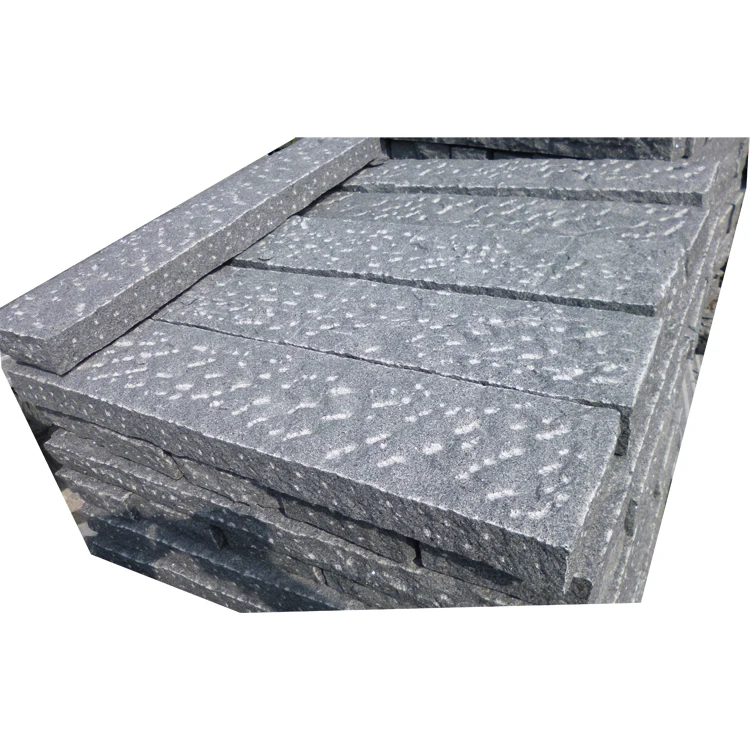 SHIHUI Border Upstand Road Side Curb Stone Price Garden Road Pool Standard Kerbstone Sizes Chinese Gey Granite Curbstone Types