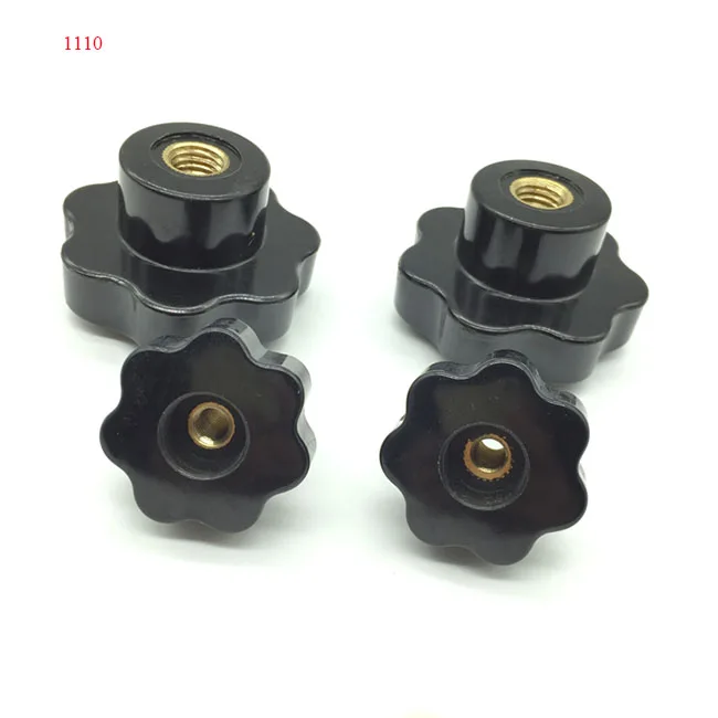 M8 Brass Insert Through Thread Star Knob