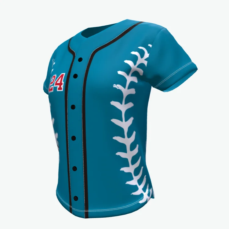 custom sublimation digital printing baseball jersey