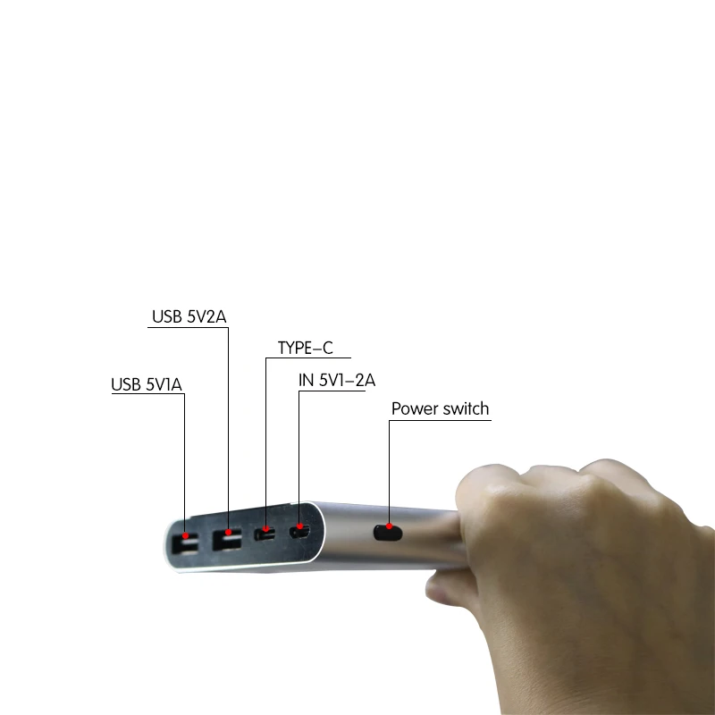 
Metal wireless portable fast charger power bank 10000mah 