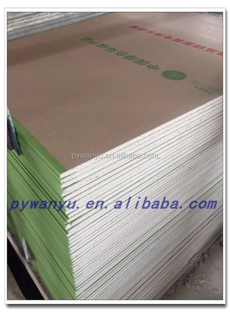 Standard size plasterboard/gypsum drywall board