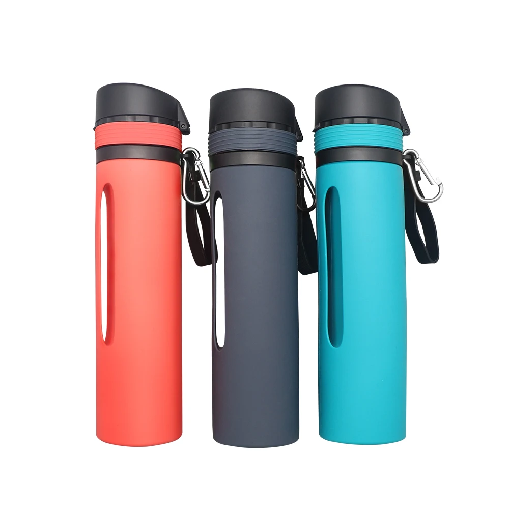 Hot Sale Sport Recycle Collapsible Foldable Silicone Water Bottle